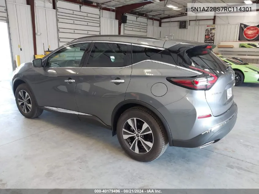 2024 Nissan Murano Sv Intelligent Awd VIN: 5N1AZ2BS7RC114301 Lot: 40179496