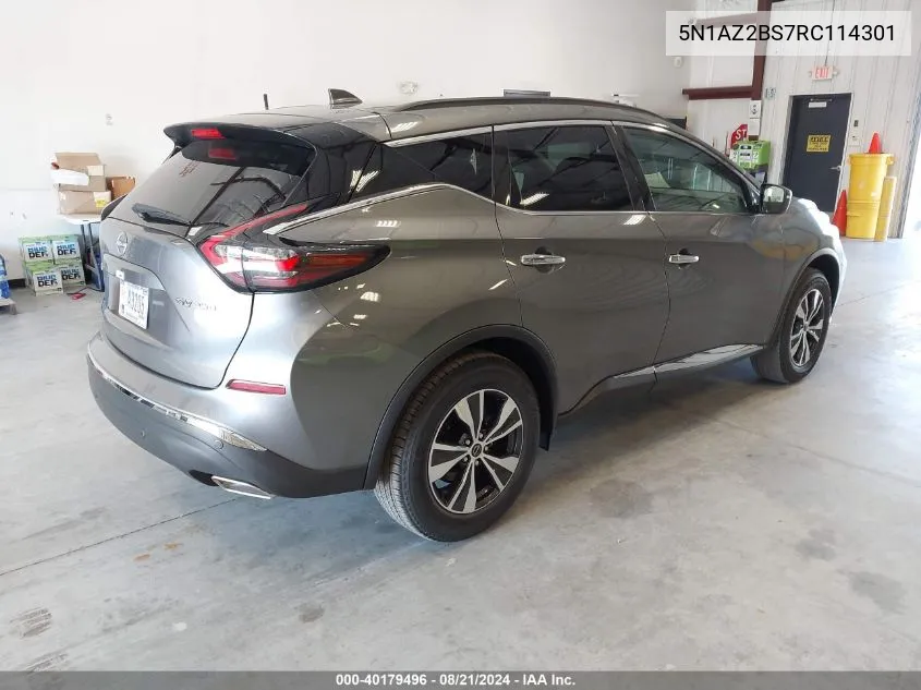 5N1AZ2BS7RC114301 2024 Nissan Murano Sv Intelligent Awd