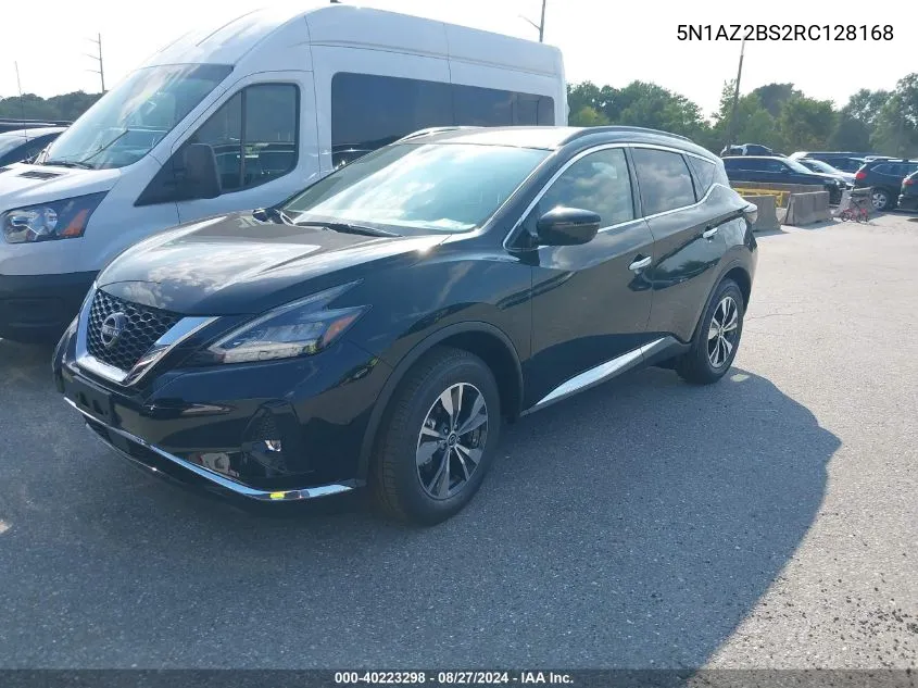 2024 Nissan Murano Sv Intelligent Awd VIN: 5N1AZ2BS2RC128168 Lot: 40223298