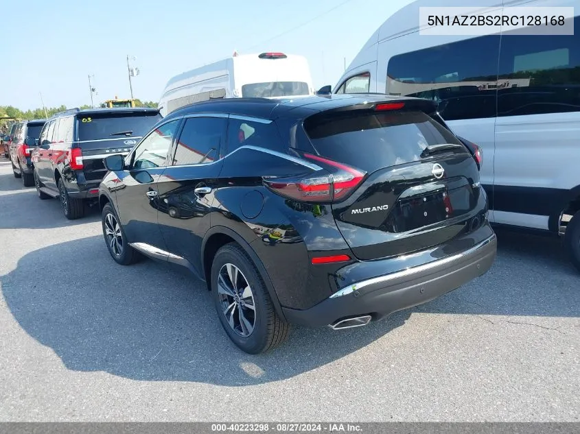 2024 Nissan Murano Sv Intelligent Awd VIN: 5N1AZ2BS2RC128168 Lot: 40223298