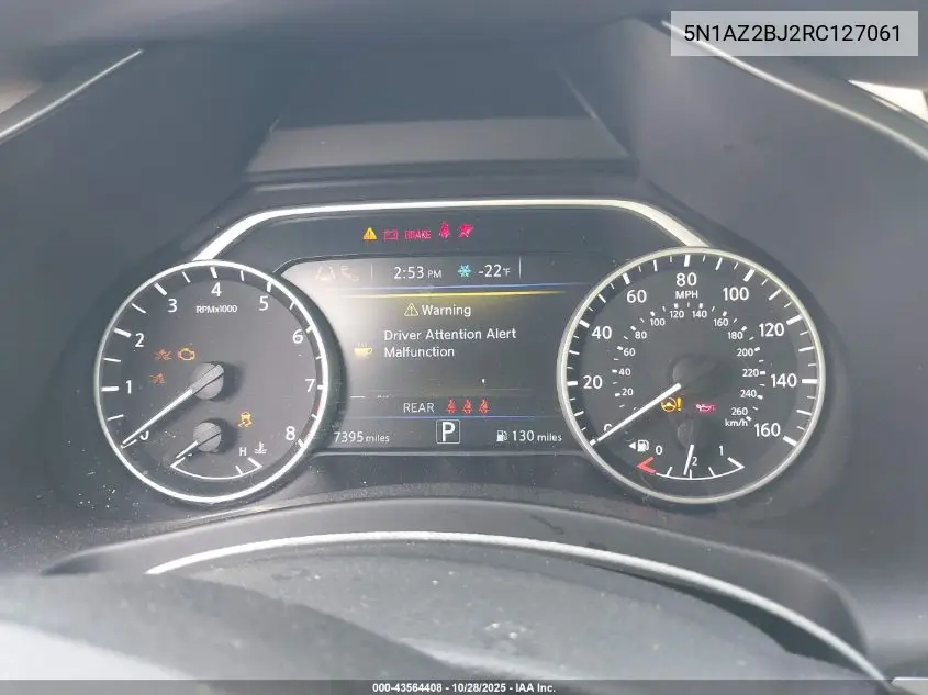 5N1AZ2BJ2RC127061 2024 Nissan Murano Sv Fwd