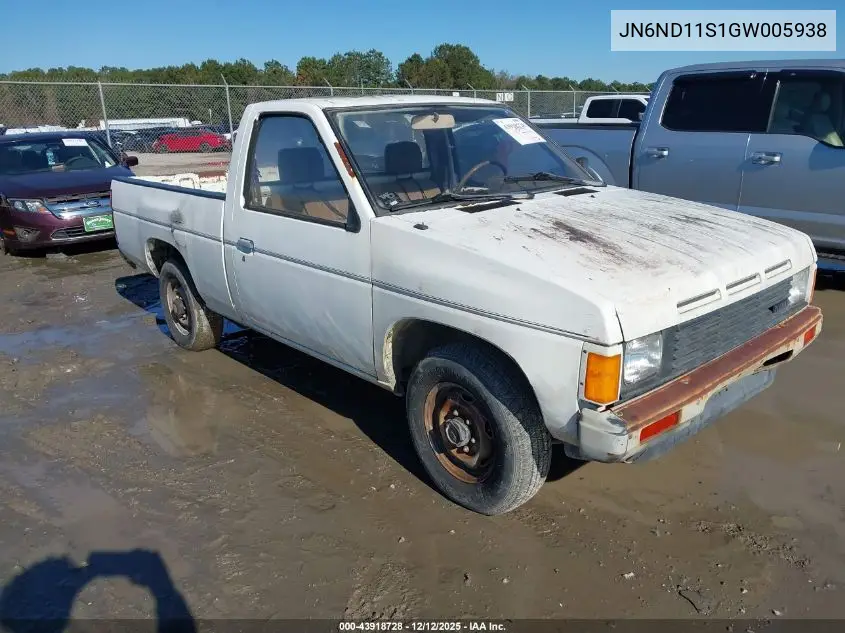 JN6ND11S1GW005938 1986 Nissan D21 Short Bed