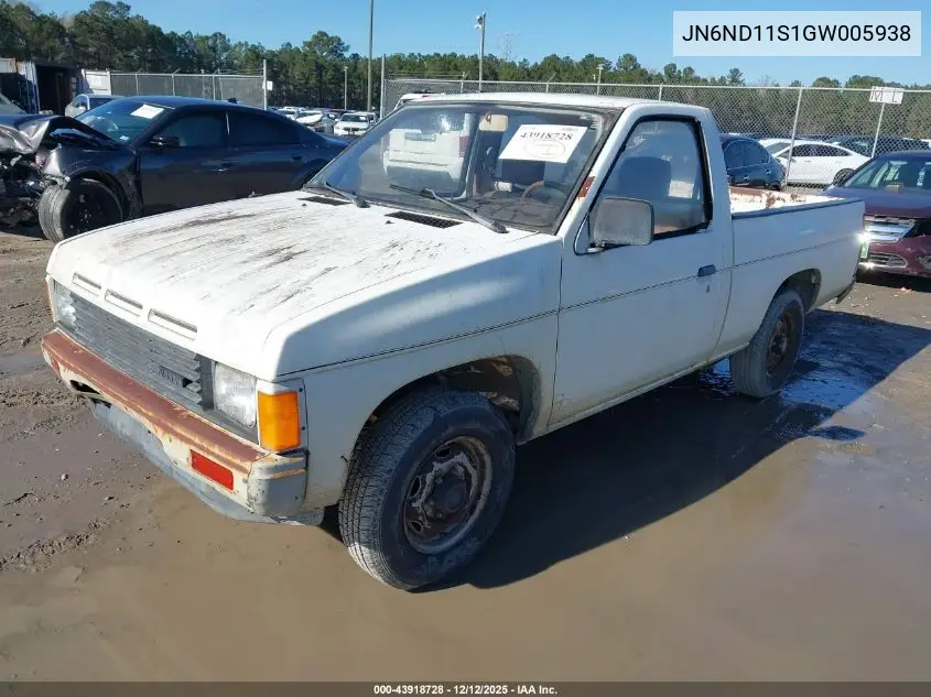 JN6ND11S1GW005938 1986 Nissan D21 Short Bed