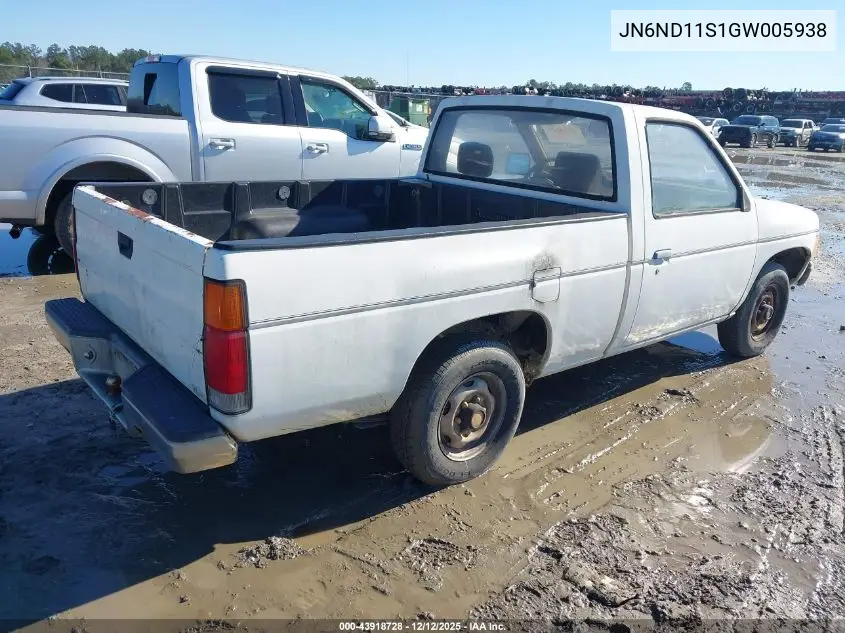 JN6ND11S1GW005938 1986 Nissan D21 Short Bed