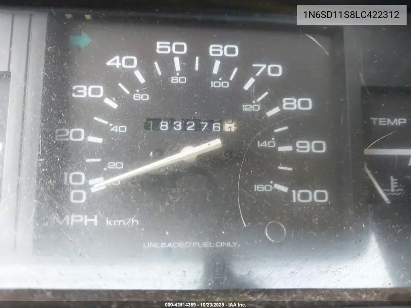 1N6SD11S8LC422312 1990 Nissan D21 Short Bed