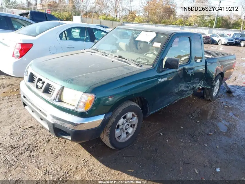 1N6DD26S2YC419212 2000 Nissan Frontier Xe