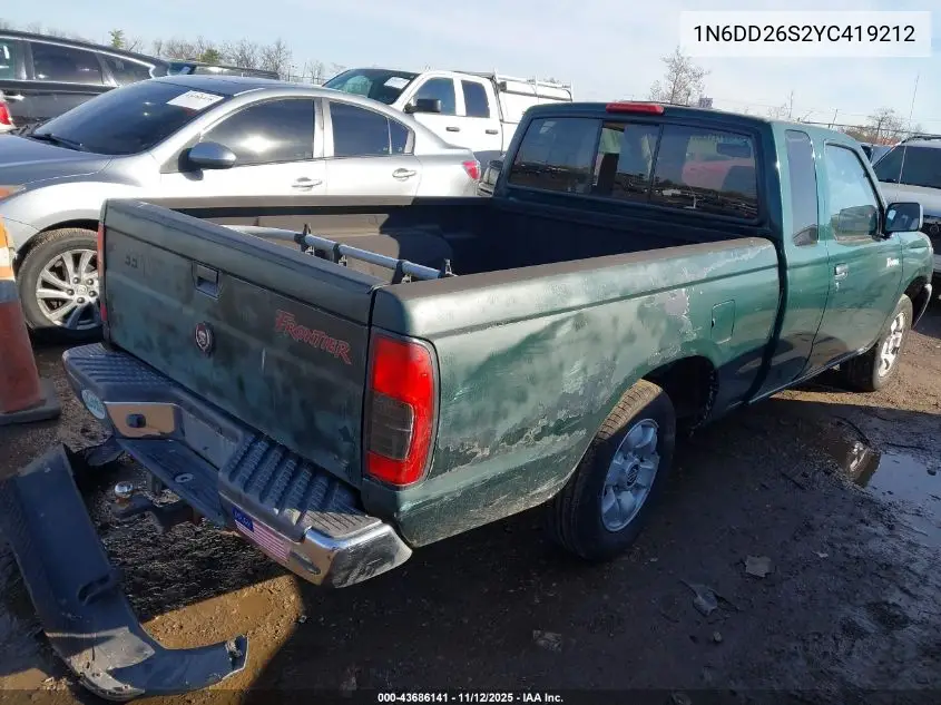 1N6DD26S2YC419212 2000 Nissan Frontier Xe