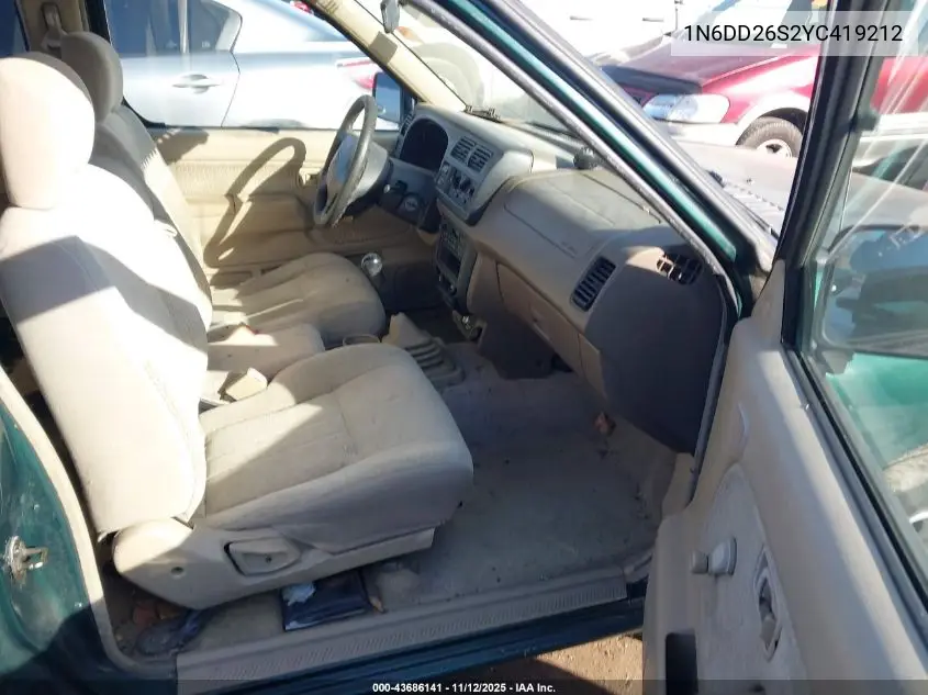 1N6DD26S2YC419212 2000 Nissan Frontier Xe