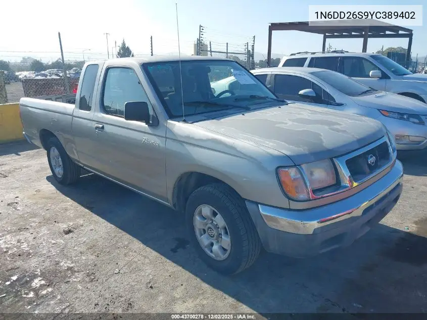 1N6DD26S9YC389402 2000 Nissan Frontier Xe