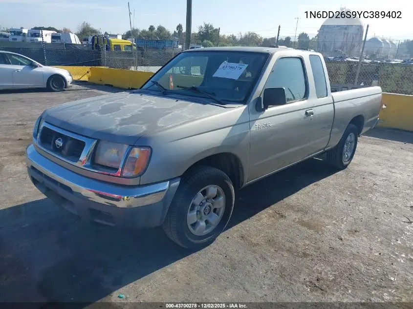 1N6DD26S9YC389402 2000 Nissan Frontier Xe