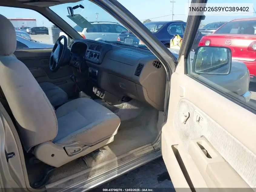 1N6DD26S9YC389402 2000 Nissan Frontier Xe