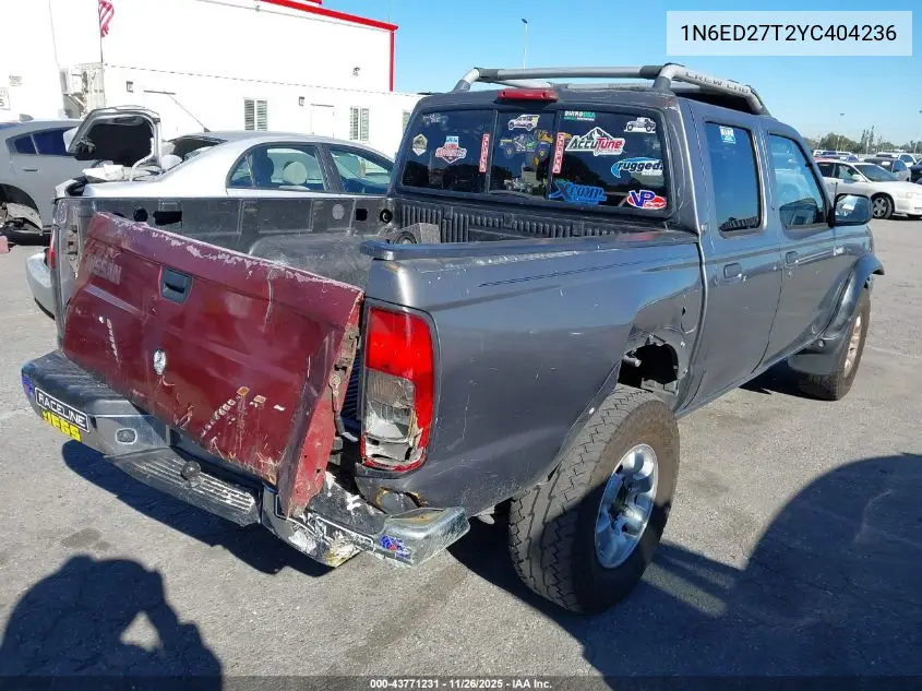 1N6ED27T2YC404236 2000 Nissan Frontier Se-V6/Xe-V6