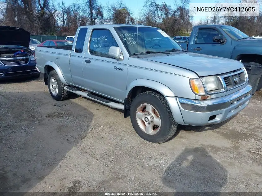1N6ED26Y7YC412605 2000 Nissan Frontier Se/Se-V6/Xe-V6