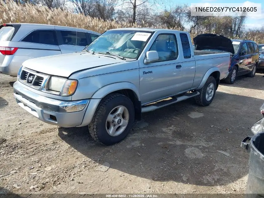1N6ED26Y7YC412605 2000 Nissan Frontier Se/Se-V6/Xe-V6