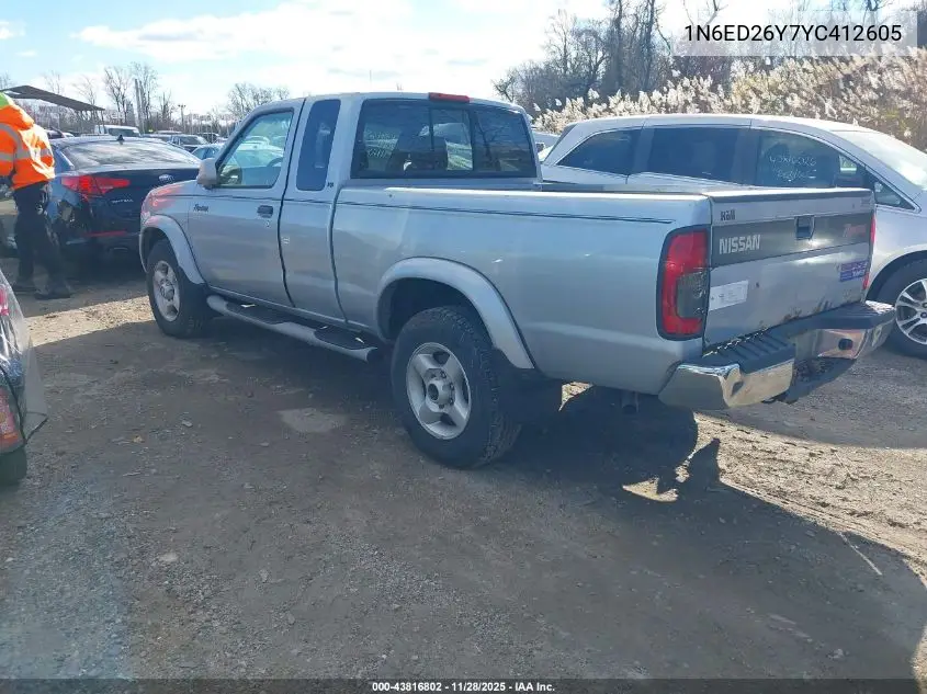 1N6ED26Y7YC412605 2000 Nissan Frontier Se/Se-V6/Xe-V6