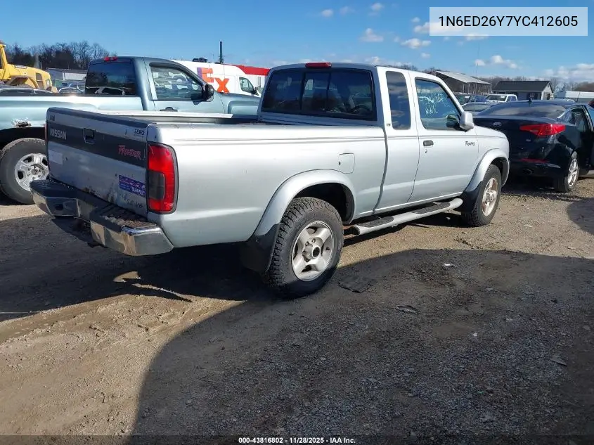 1N6ED26Y7YC412605 2000 Nissan Frontier Se/Se-V6/Xe-V6