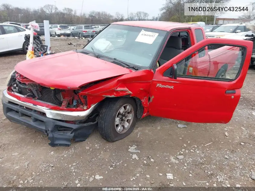 1N6DD26S4YC432544 2000 Nissan Frontier Xe