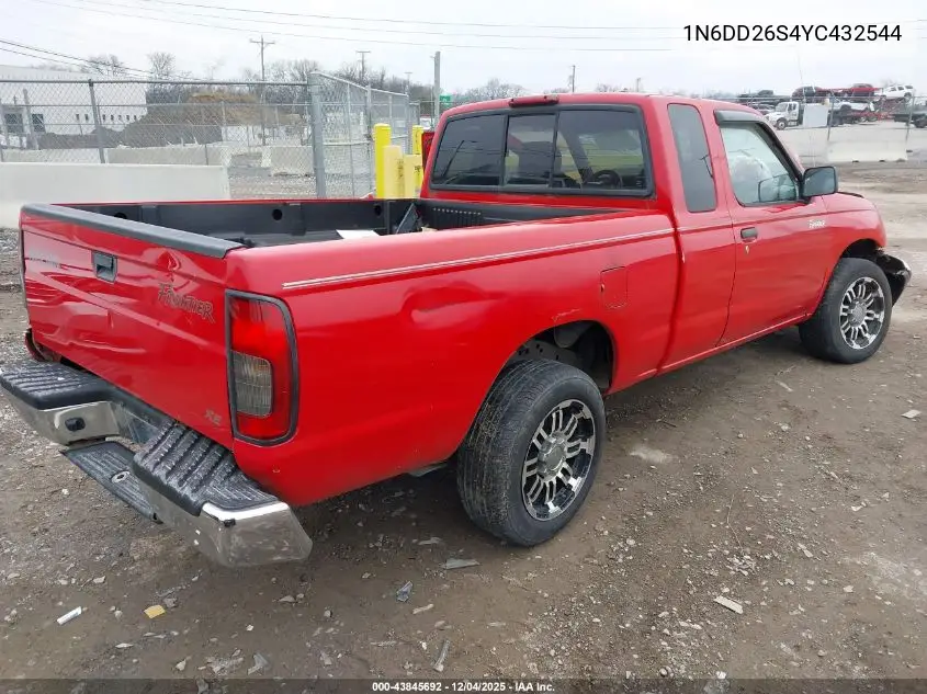 1N6DD26S4YC432544 2000 Nissan Frontier Xe