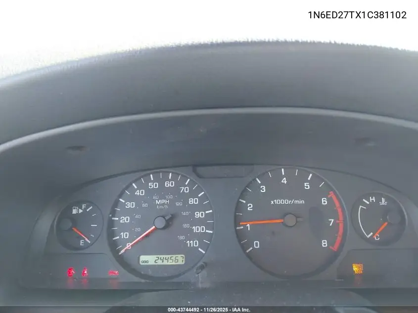 1N6ED27TX1C381102 2001 Nissan Frontier Xe-V6