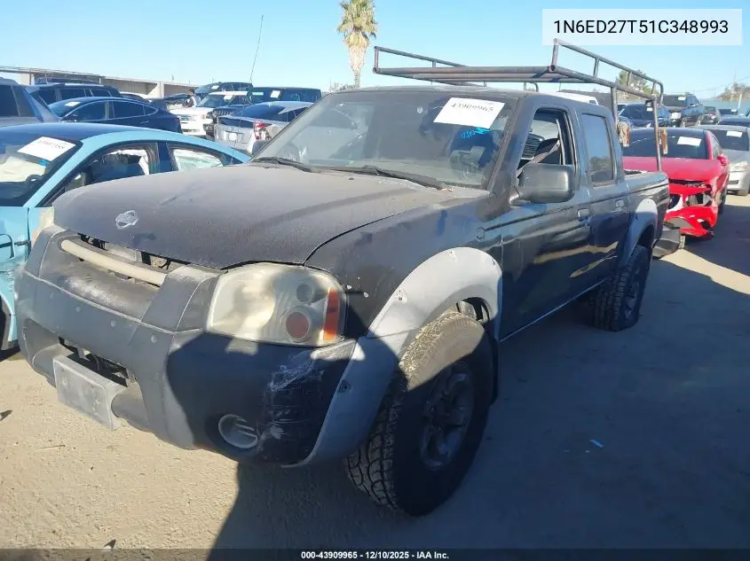 1N6ED27T51C348993 2001 Nissan Frontier Xe-V6