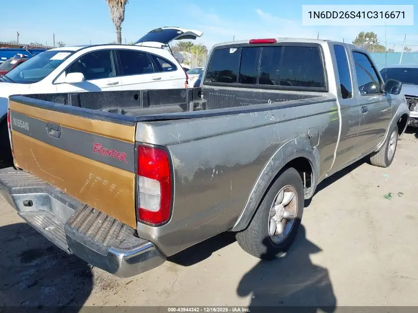 1N6DD26S41C316671 2001 Nissan Frontier Xe