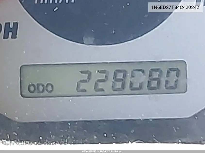 1N6ED27T84C420242 2004 Nissan Frontier Xe-V6