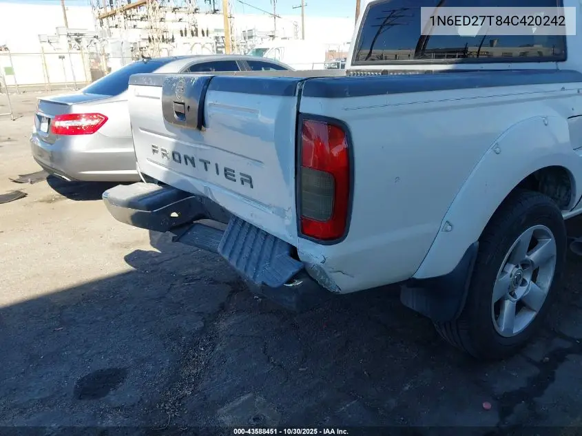 1N6ED27T84C420242 2004 Nissan Frontier Xe-V6