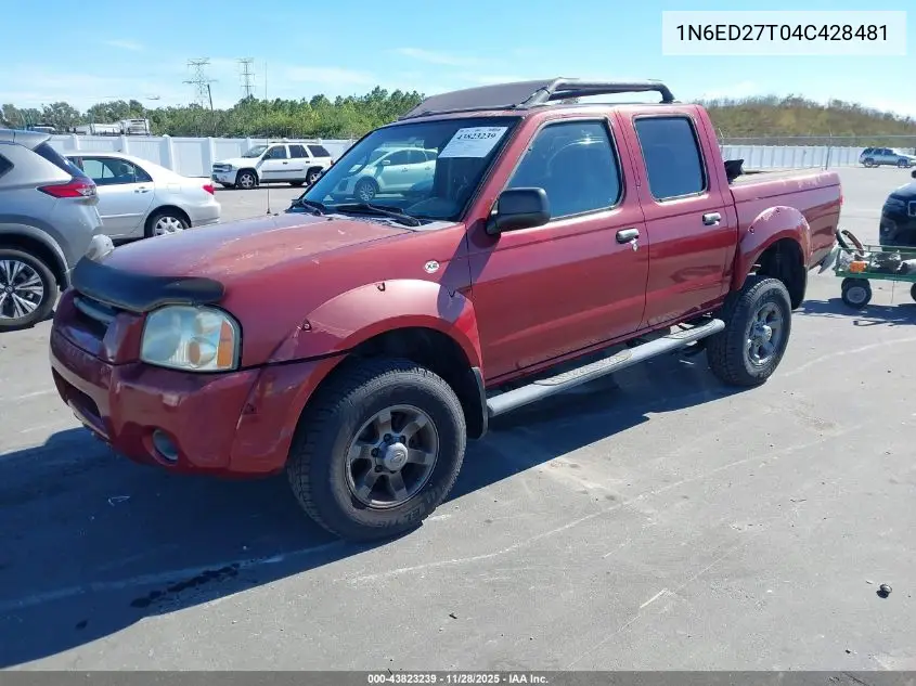1N6ED27T04C428481 2004 Nissan Frontier Xe-V6