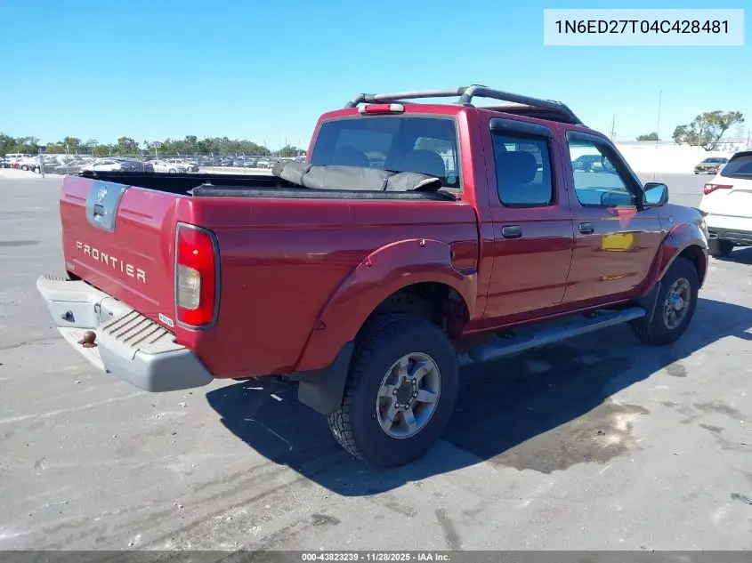 1N6ED27T04C428481 2004 Nissan Frontier Xe-V6