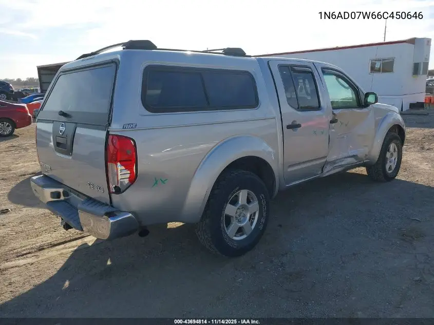 1N6AD07W66C450646 2006 Nissan Frontier Se