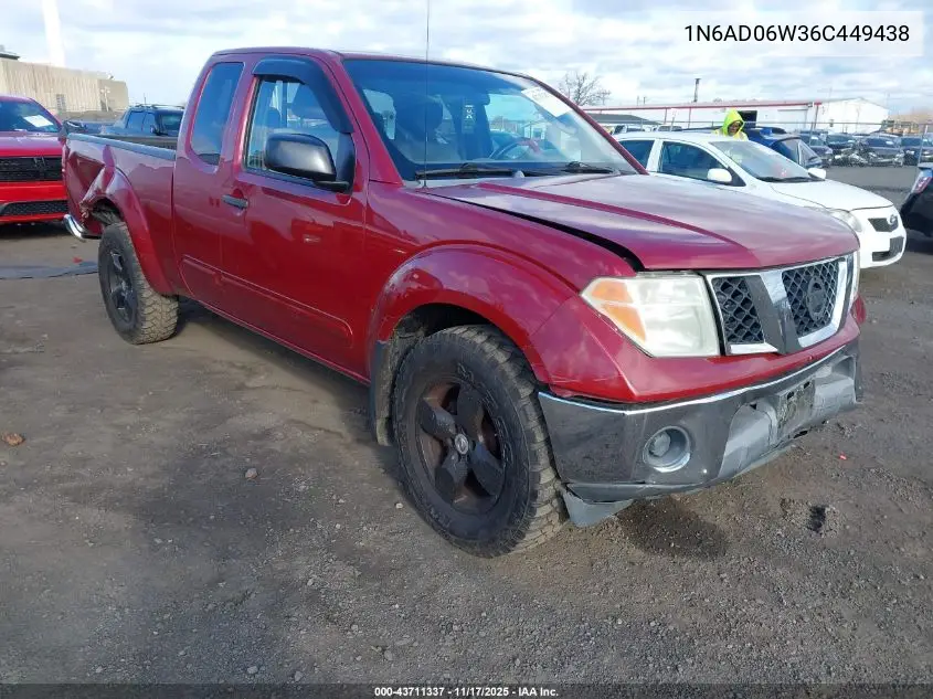 1N6AD06W36C449438 2006 Nissan Frontier Se