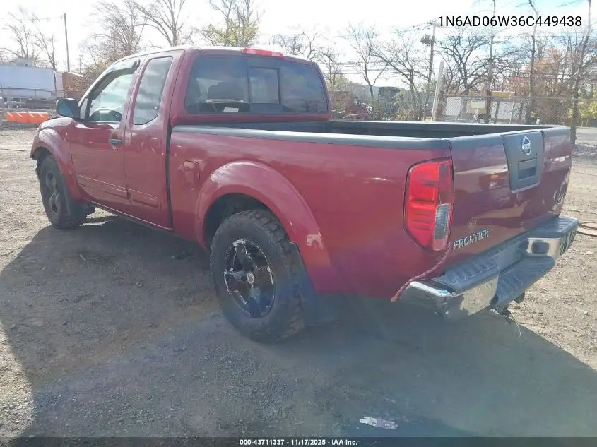 1N6AD06W36C449438 2006 Nissan Frontier Se