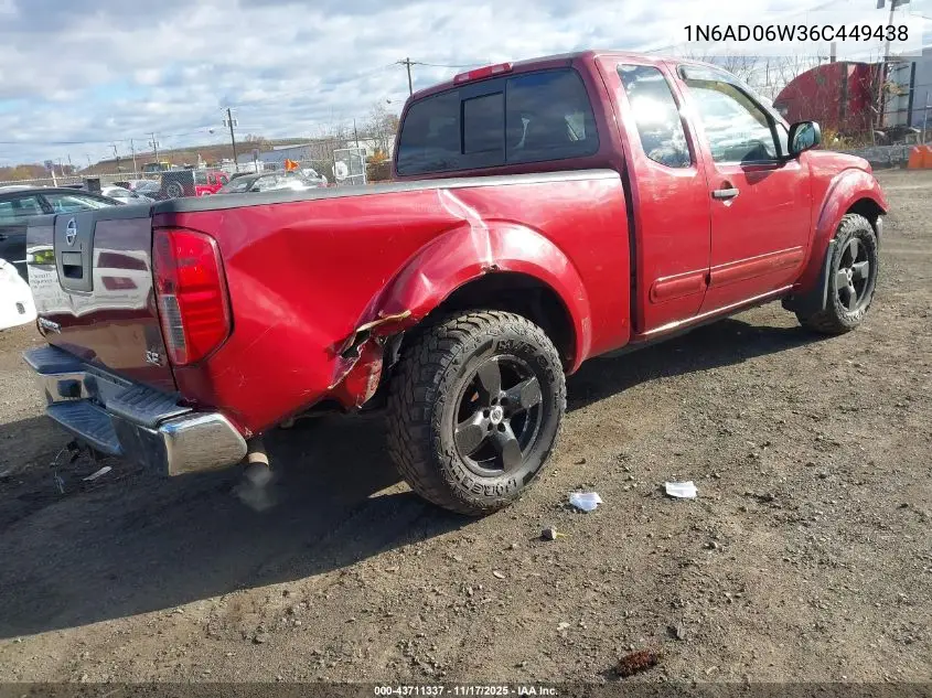 1N6AD06W36C449438 2006 Nissan Frontier Se