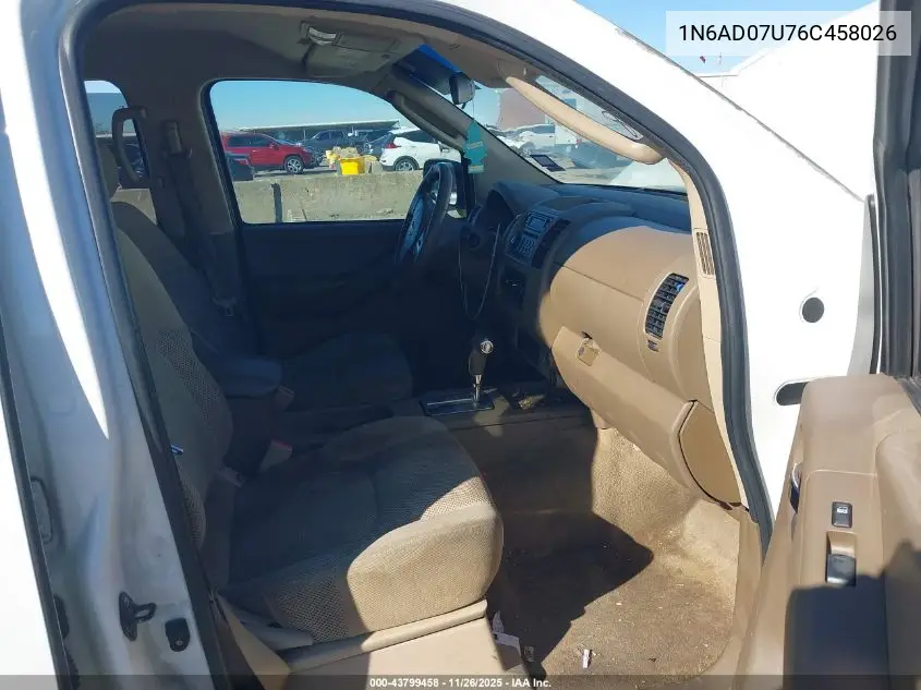 1N6AD07U76C458026 2006 Nissan Frontier Se