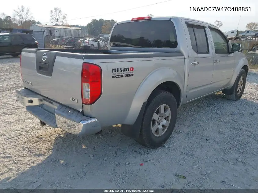 1N6AD07W47C408851 2007 Nissan Frontier Nismo Off Road