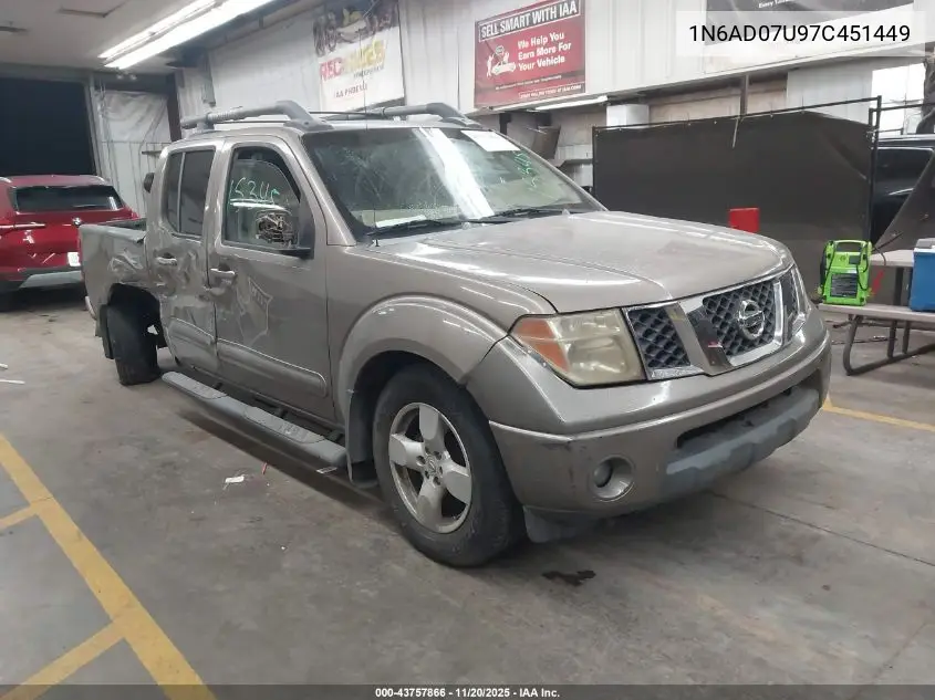 1N6AD07U97C451449 2007 Nissan Frontier Le