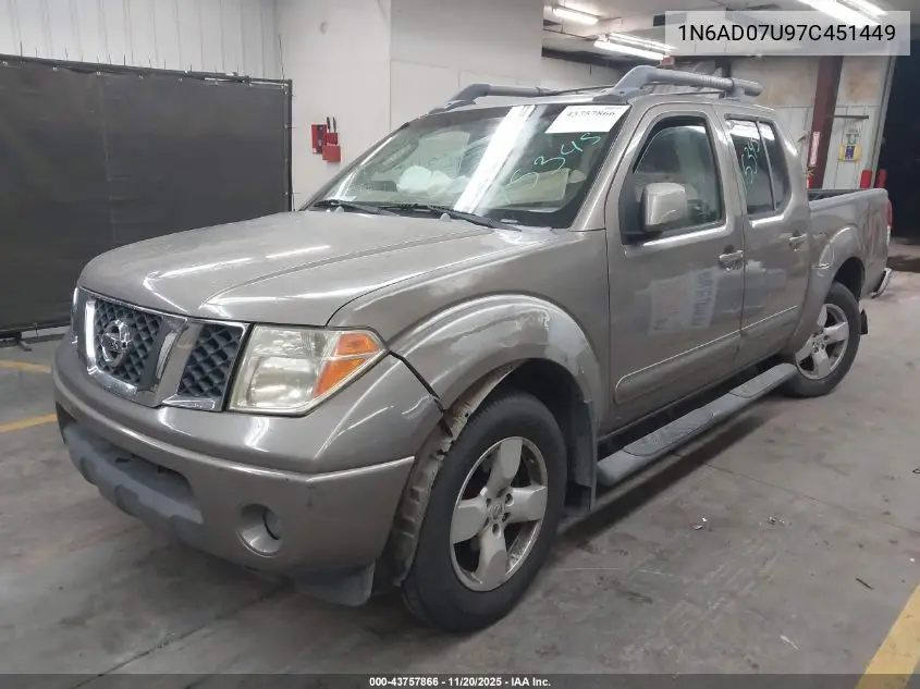 1N6AD07U97C451449 2007 Nissan Frontier Le