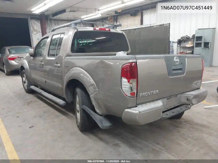 1N6AD07U97C451449 2007 Nissan Frontier Le