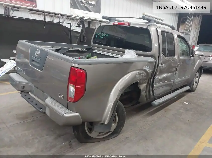 1N6AD07U97C451449 2007 Nissan Frontier Le
