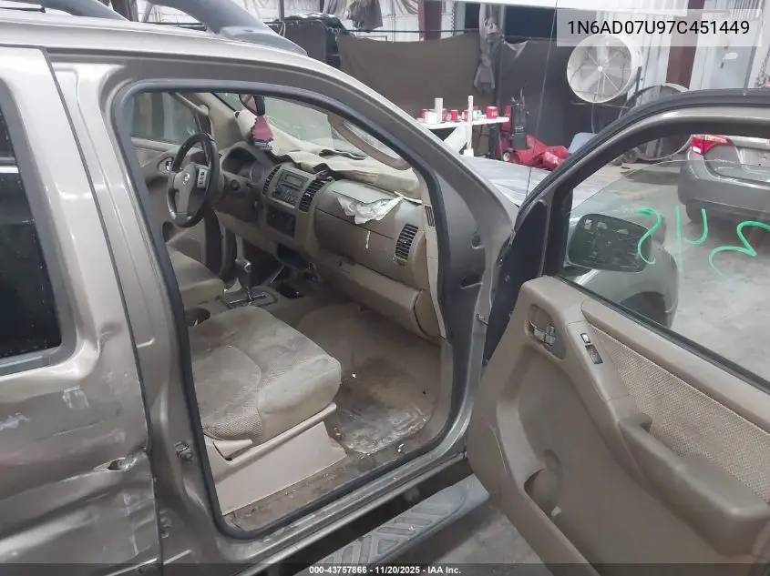 1N6AD07U97C451449 2007 Nissan Frontier Le