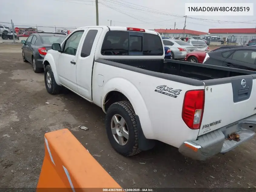 1N6AD06W48C428519 2008 Nissan Frontier Se