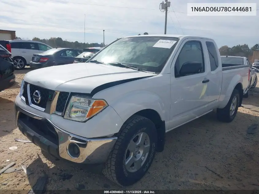 1N6AD06U78C444681 2008 Nissan Frontier Se
