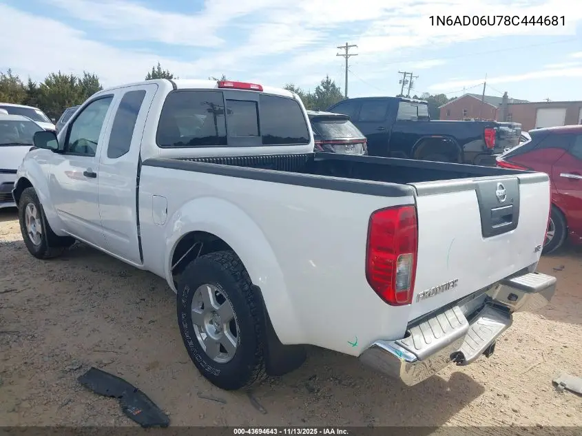1N6AD06U78C444681 2008 Nissan Frontier Se