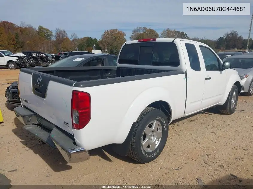 1N6AD06U78C444681 2008 Nissan Frontier Se