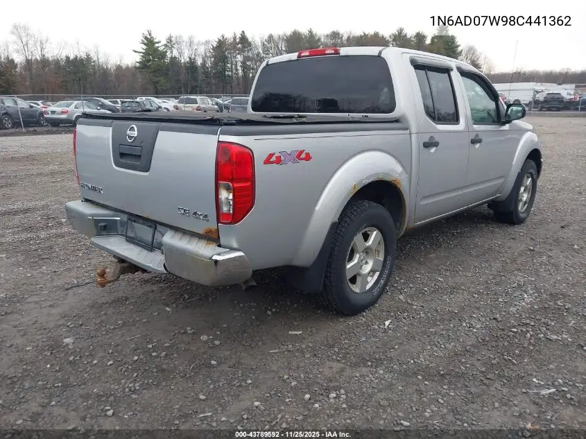 1N6AD07W98C441362 2008 Nissan Frontier Se