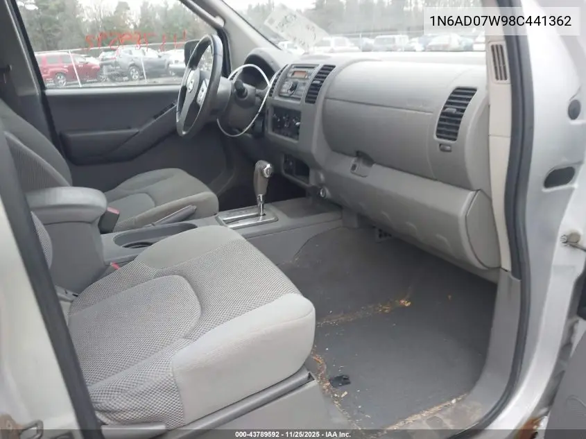 1N6AD07W98C441362 2008 Nissan Frontier Se