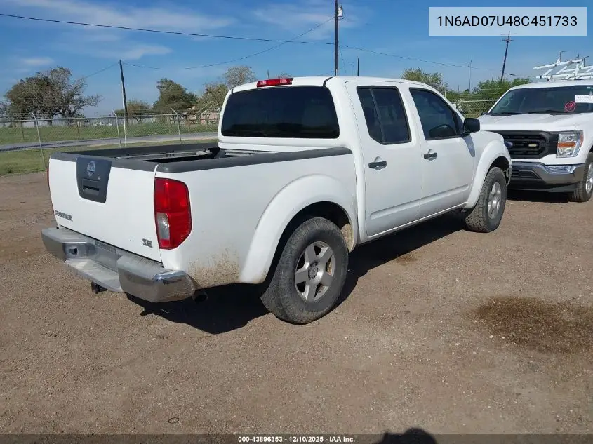 1N6AD07U48C451733 2008 Nissan Frontier Se