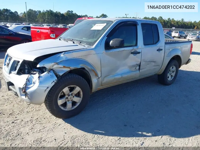 1N6AD0ER1CC474202 2012 Nissan Frontier Sv