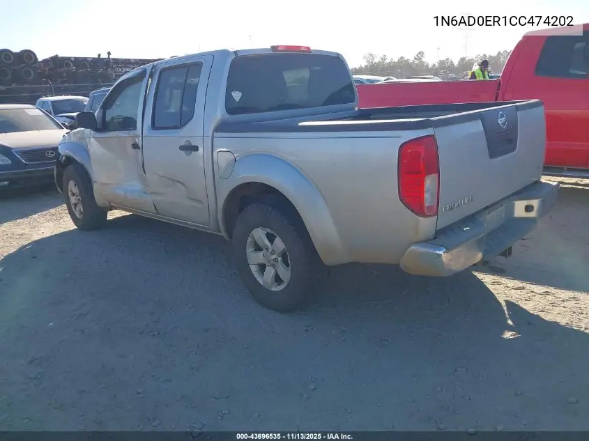 1N6AD0ER1CC474202 2012 Nissan Frontier Sv