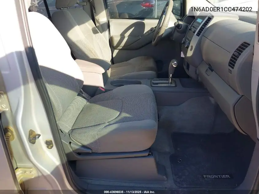 1N6AD0ER1CC474202 2012 Nissan Frontier Sv